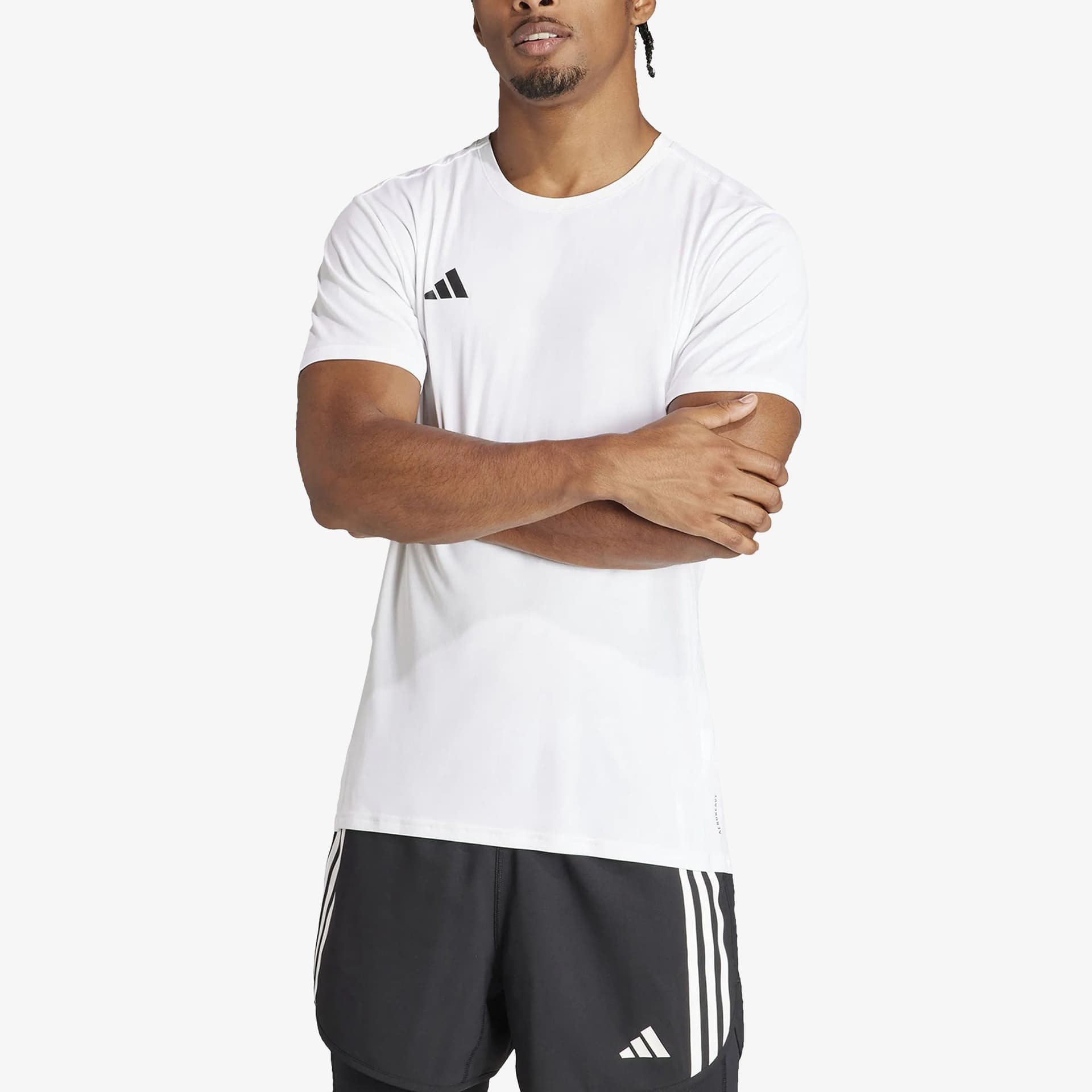 Camiseta Adidas Adizero Essentials Hombre Blanco